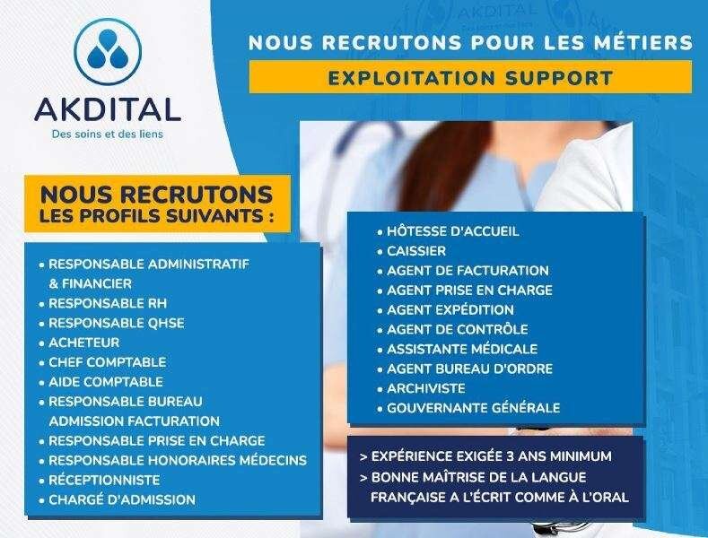 AKDITAL HOLDING / recrute [Maroc] » Offres d'emploi